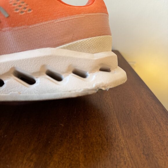 On Running Men’s Athletic Shoes in Coral and White main image 7